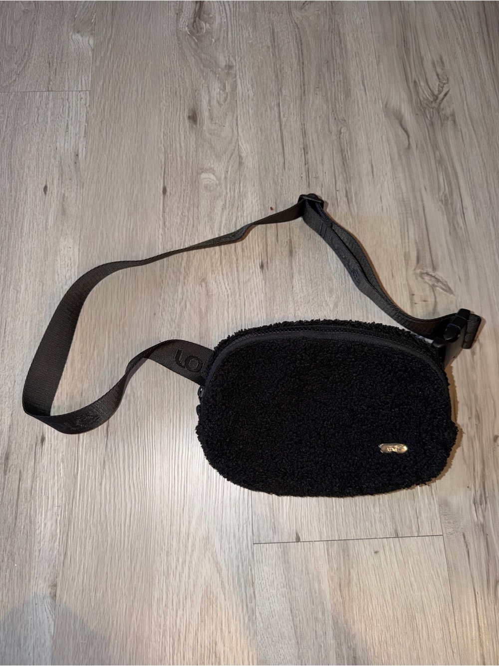 Lole Black Sherpa Crossbody Belt Bag